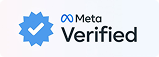 Selo azul "Meta Verified" com ícone de check